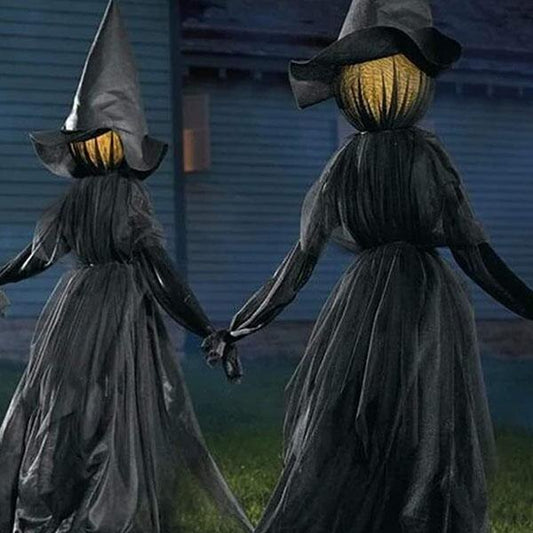Light-Up Lawn Witches